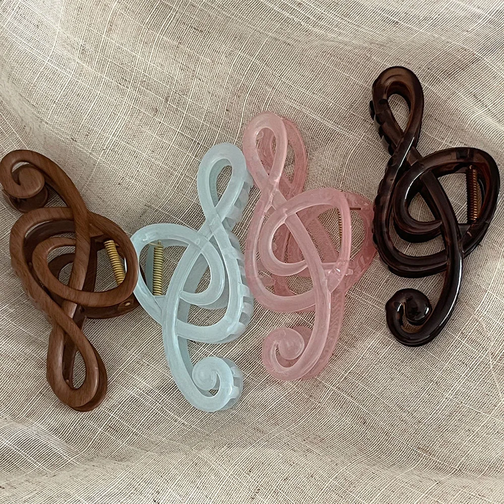 1PC 13Cm Large Wood Grain Treb - Hair Clip Claw Large ulasan dan harga