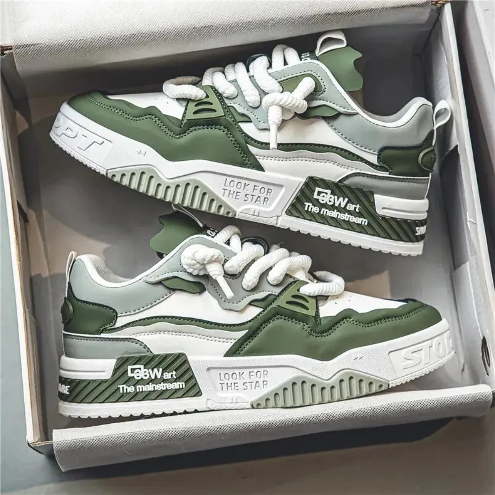 

2025 Men's Trendy Skate Shoes, Comfy Non Slip Casual Lace Up Sneakers For Men's Outdoor Activities