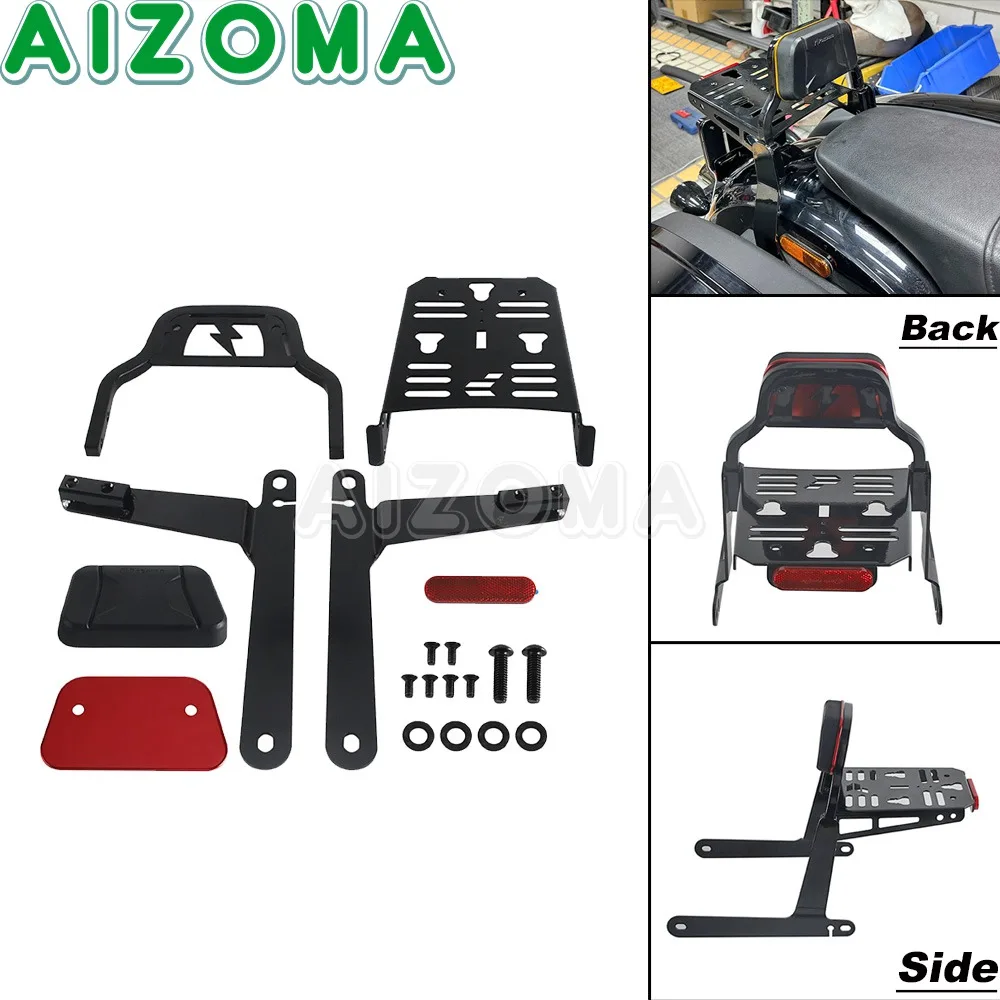 Motorcycle Detachable Sissy Bar Backrest Rear Luggage Bracket For Harley Dyna Low Rider FXDL FXDLI Street Bob FXDB FXDBI 2006-17