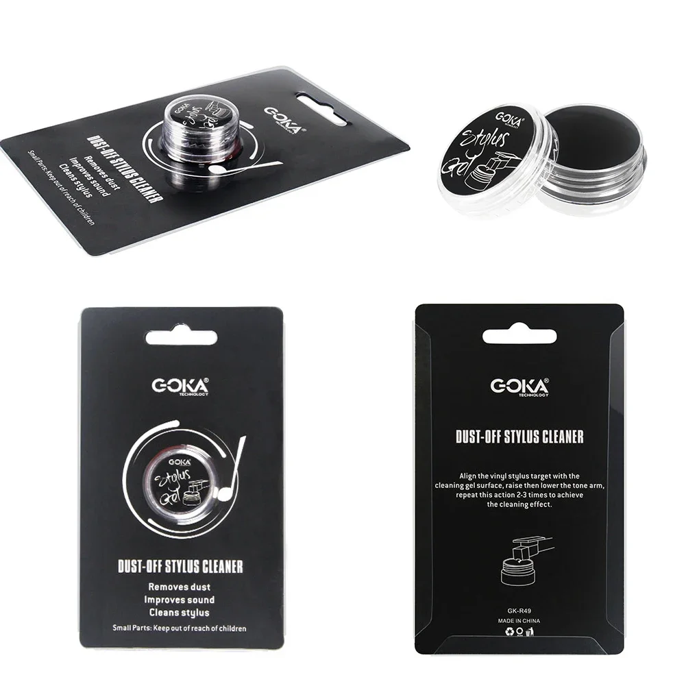 Phonograph Needle Cleaner Zero-Dust LP Cartridge Needle Cleaner Reusable Phonograph Cleaning Gel for Vinyl Record Player Needle