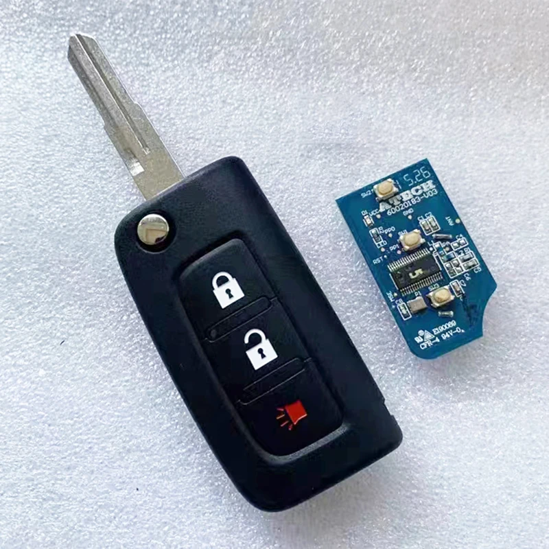 Llave remota FOB de coche para Foton Savannah E3 E5 E7 Tunland E Tunland G Granito Toplander llave remota plegable 433Mhz