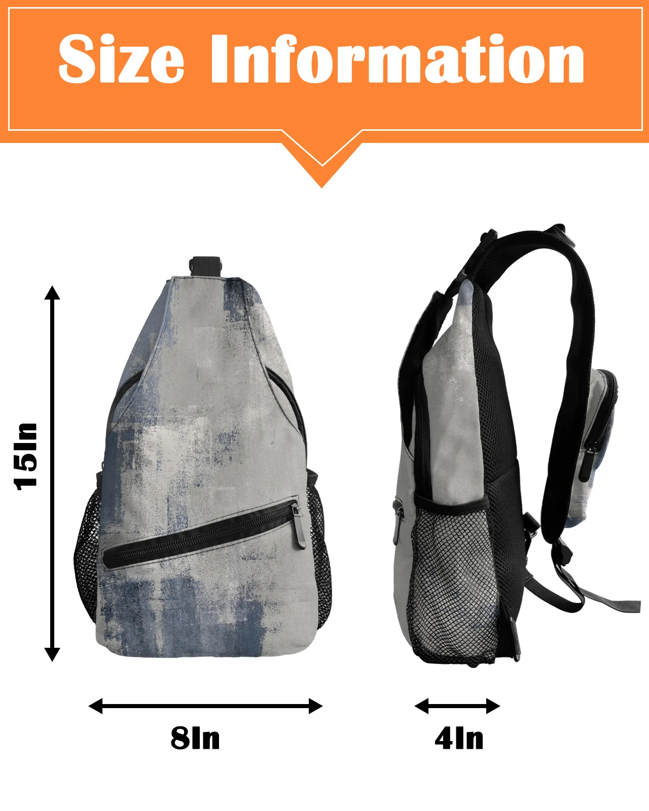 Bolsos de pecho con textura de pintura al óleo abstracta geométrica para mujeres y hombres, bolsos de mensajero impermeables, bolso cruzado de un hombro deportivo