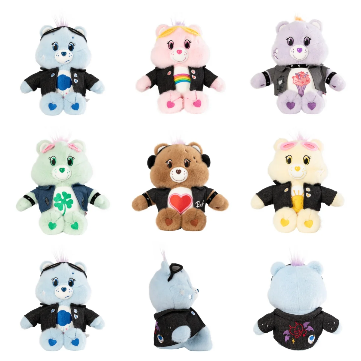 Care Bears 33cm Plush Toy Cute Stuffed Bear Toys Cartoon Dolls Denim Jacket Soft Animal Doll Gift Home Decor Ornament Collectib