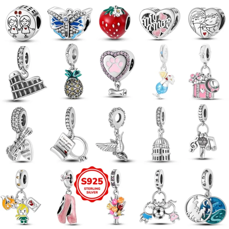 Hot Selling 925 Sterling Silver Charm Bead Eternal Little Girl and Boy Pendant Charm Bracelet Women's Jewelry Gift