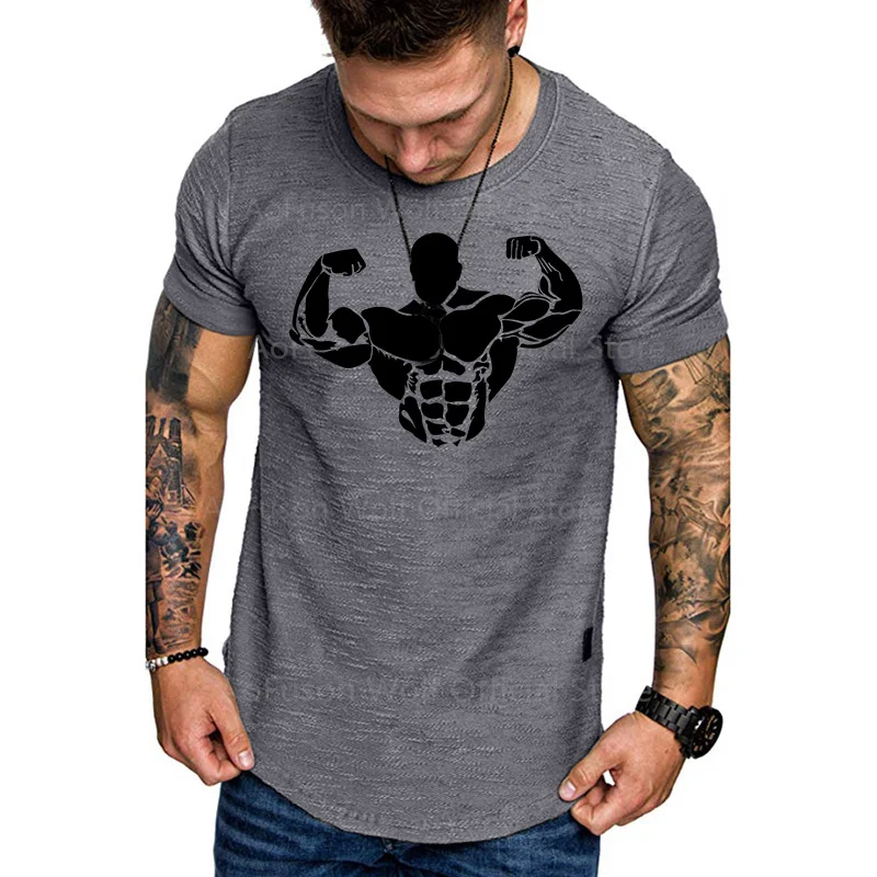 O-Neck T-Shirt for Outdoor Streetwear Shirt 2024New Summer Men's T-shirt Fashion Trend VersatileSleeve Clothes Simple