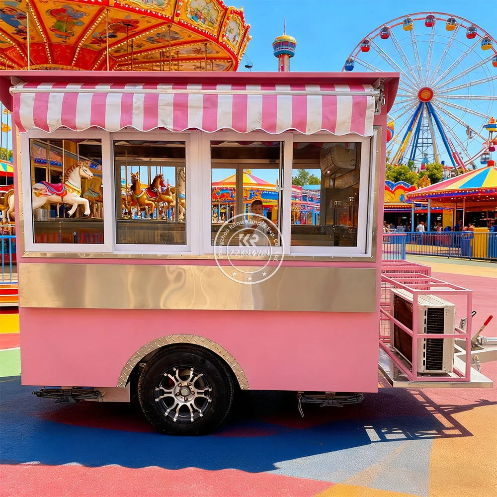 

Camper Van Coffee Cart Foodtrailer Drivable Food Truck Trailer Manufacturer with Toilet of Bathroom