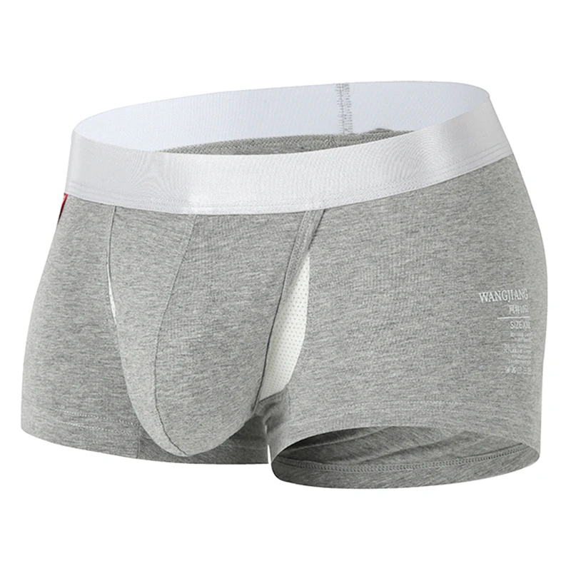 Vorne offen Unterwäsche Männer Baumwolle Sexy Herren Boxershorts Höschen Atmungsaktive Beutel Ausbuchtung Unterhose Männlich