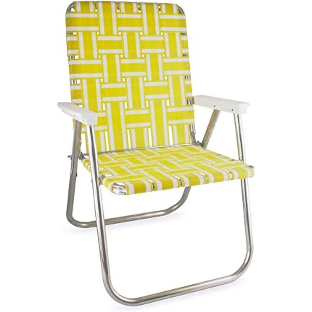 

Lawn Chair USA Folding Aluminum Outdoor Patio Lawn Chair | Heavy-Duty Webbed Chairs for Camping, Sports, Beach, Yard & Tailgatin