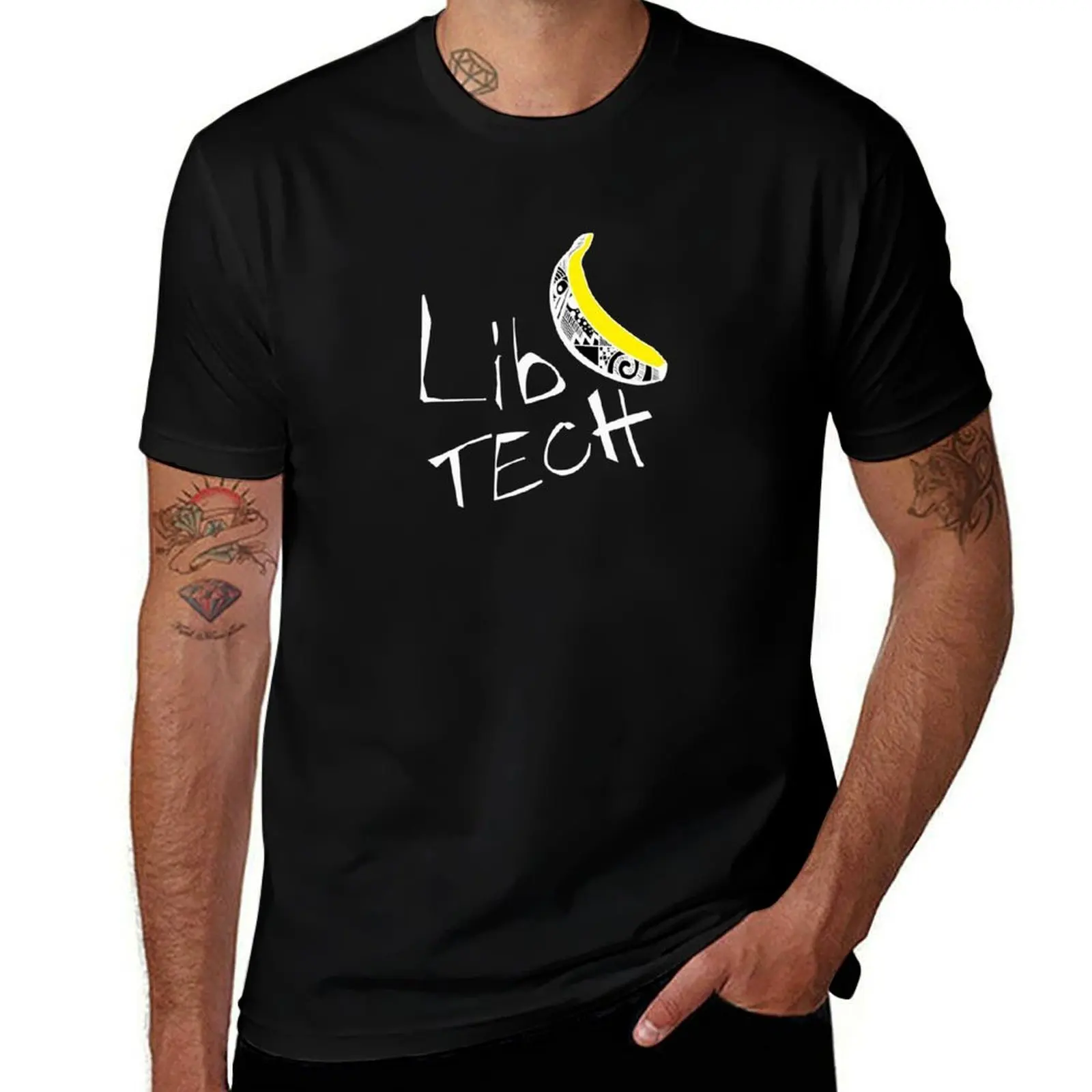Lib Tech is an American Snowboard T-Shirt Simple Line Art Print Tee