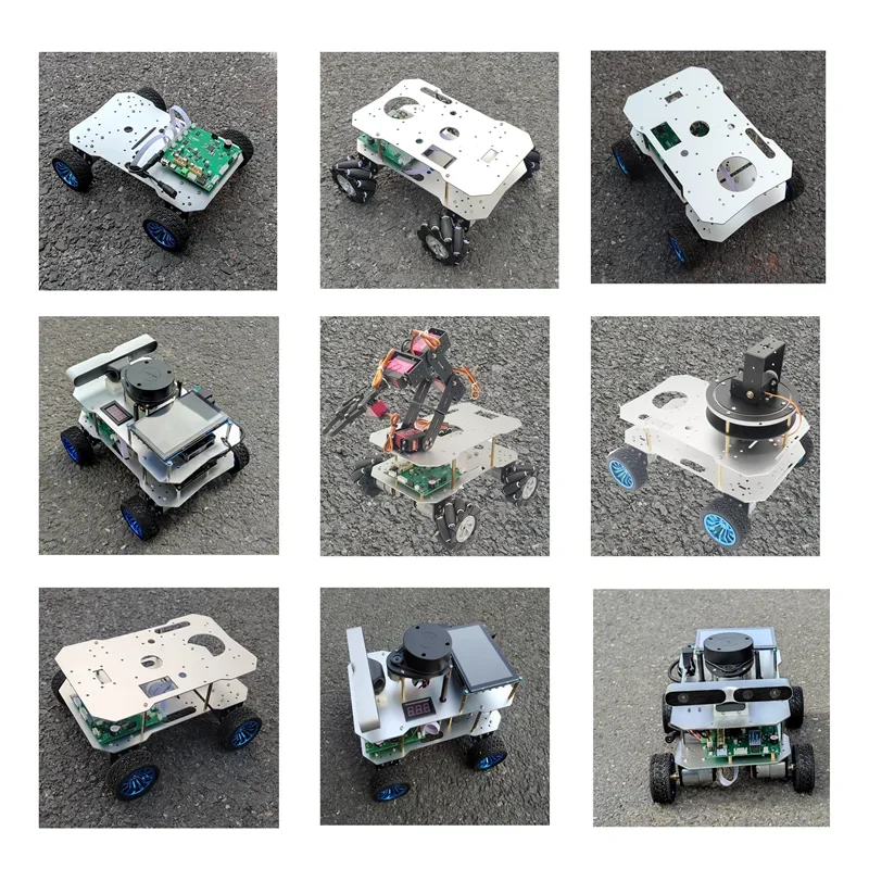 Alumínio Alloy Frame Model com Chassis Diferencial, Robot Trolley, 4WD, quatro rodas, 520 Encoder Motor
