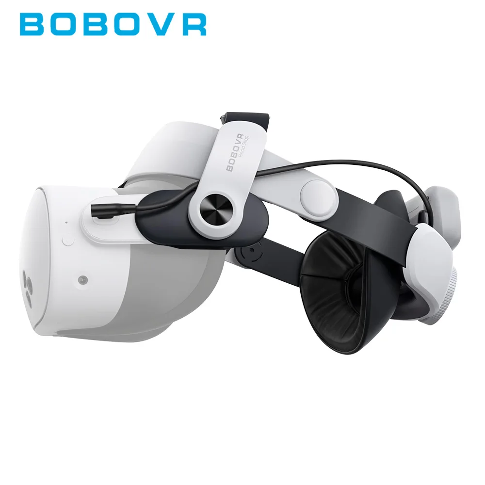 BOBOVR M3 Pro는 Meta Quest 3/Quest 3s VR 헤드셋 배터리 헤드밴드 교체용 엘리트 스트랩과 호환되며, 플레이 시간을 향상시킵니다.