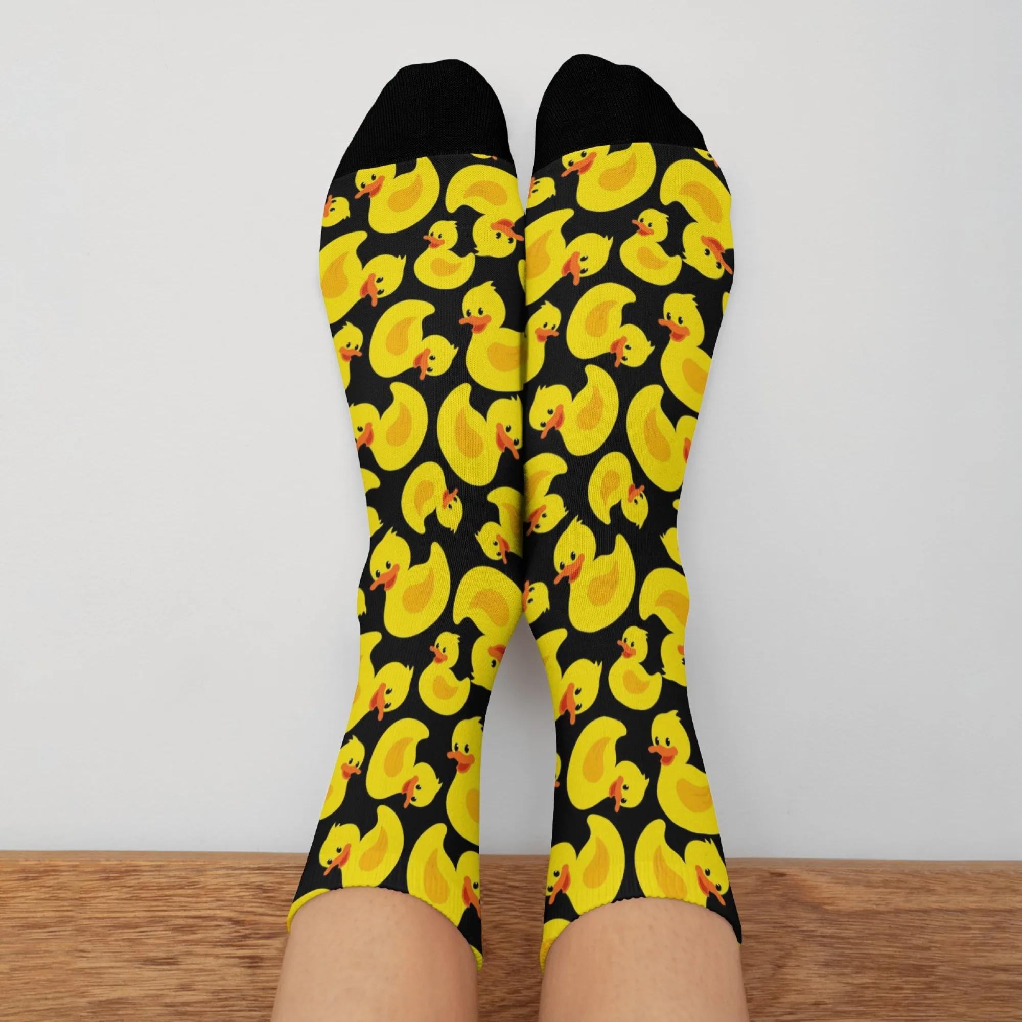 Divertenti calzini in gomma con anatra cartone animato Novità Calzini da uomo felici Comodi calzini antiscivolo unisex per sport casual all'aria aperta Calzini carini regalo