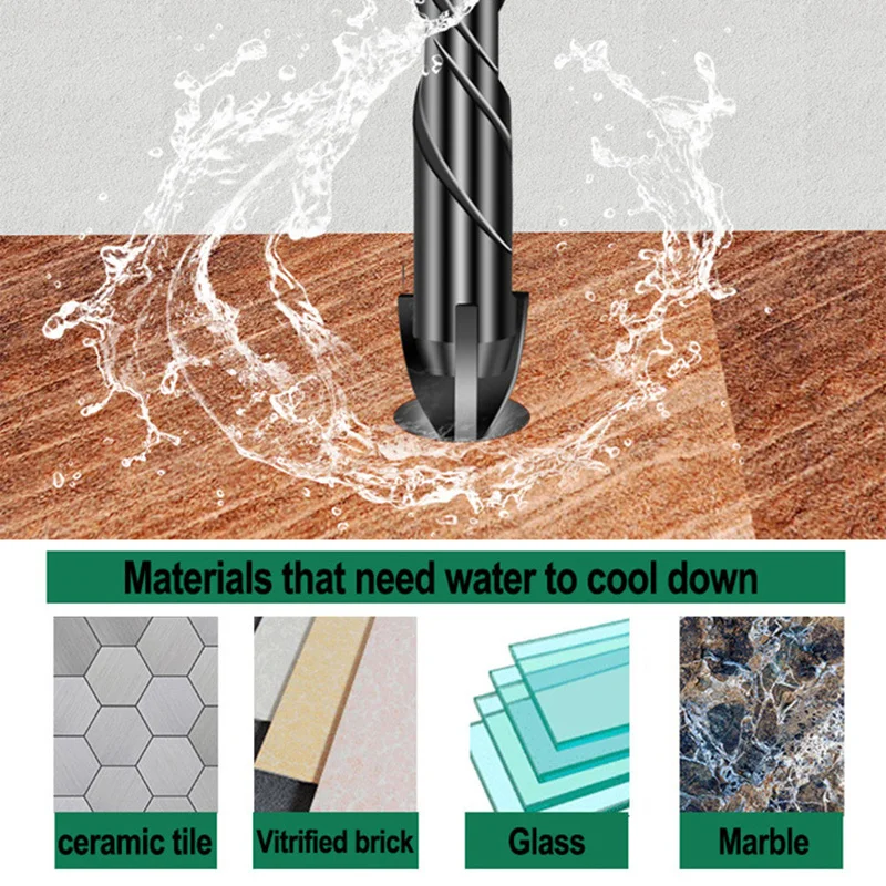 2PCS 3/4/5/6/8/10/12 mm Size Cross Hex Tile Bits Glass Ceramic Concrete Hole Opener Alloy Triangle Drill