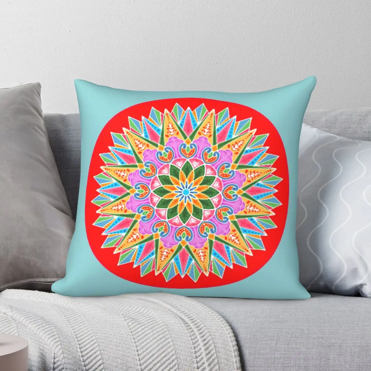 Costa Rican Oxcart Wheel Square Pillowcase Polyester Linen Velvet Creative Zip Decor Throw Pillow Case Sofa Cushion Cover
