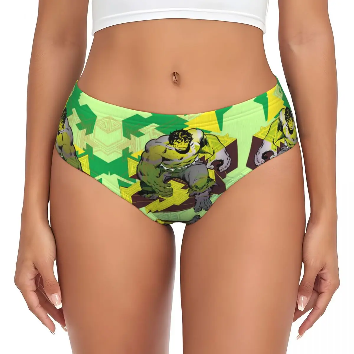 Custom Hulk Abstract Brief Panties Womens Breathable Stretch Underwear