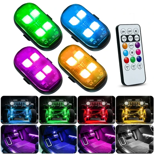 Imagen 1 del producto Luces de Advertencia Recargables Inalámbricas para Aviones, Helicópteros y Motocicletas, Luces Estroboscópicas LED RGB para Aeronaves