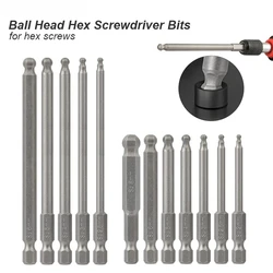 Ball End Hex Screwdriver Bit Set Magnetic Hexagon Head Allen Wrench Metric Screw Driver Drill Tip Adapter Precision Bat Tool
