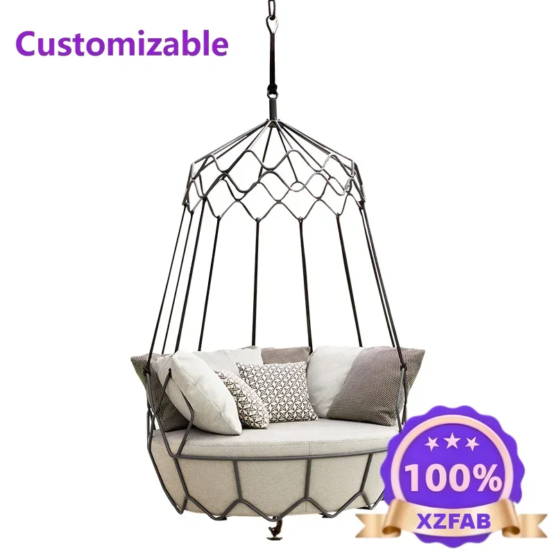 Outdoor swing courtyard hanging basket hanging bird's nest balcony cradle chair simple furniture designer villa sofa hammock