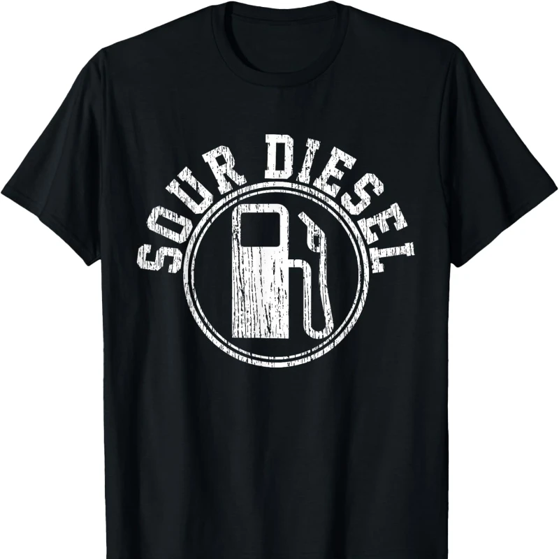 

Забавная рубашка Stoner Sour Diesel Weed, подарочная рубашка с круглым вырезом для мужчин, футболки с графическим рисунком, модные универсальные повседневные стильные обычные рубашки с коротким рукавом