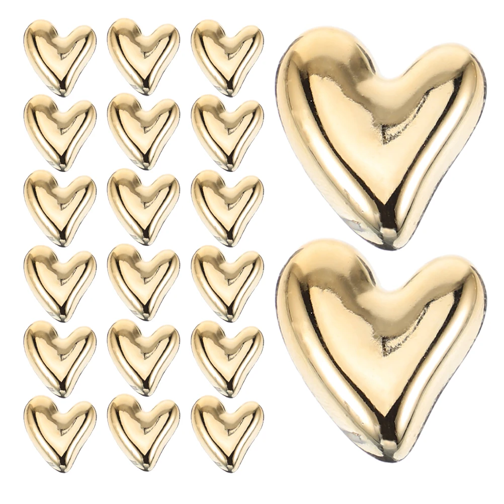 

25Pcs Gold Love Heart Refrigerator Magnets Elegant Fridge Magnets Cute Heart Shape Decorative Accessories Remote Controls