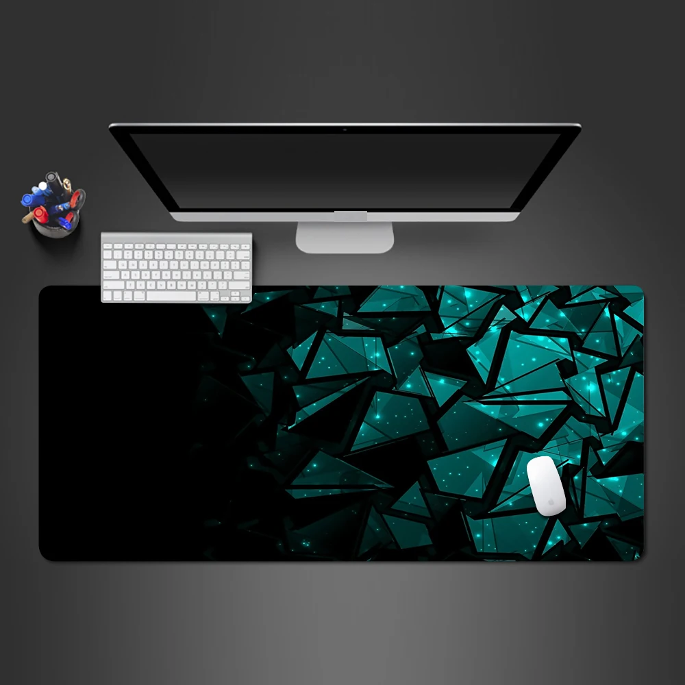 Cool Fragments Mouse Pad Green Mause Gaming Accessories Extended Pad Mousepad Gamer 900x400 Playmat Computer Desk Table Cushion