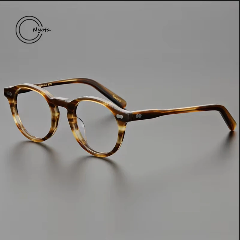 

Retro Round Acetate Glasses Frame For Men Women Top Quality Designer Optical MILTZEN Eyewear Myopia Read Prescription Eyeglasses