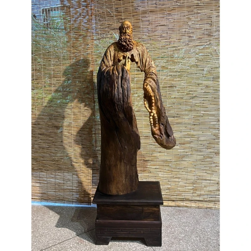 

Camphor camphor wood carving figure carving solid wood ornament home living room decoration crafts