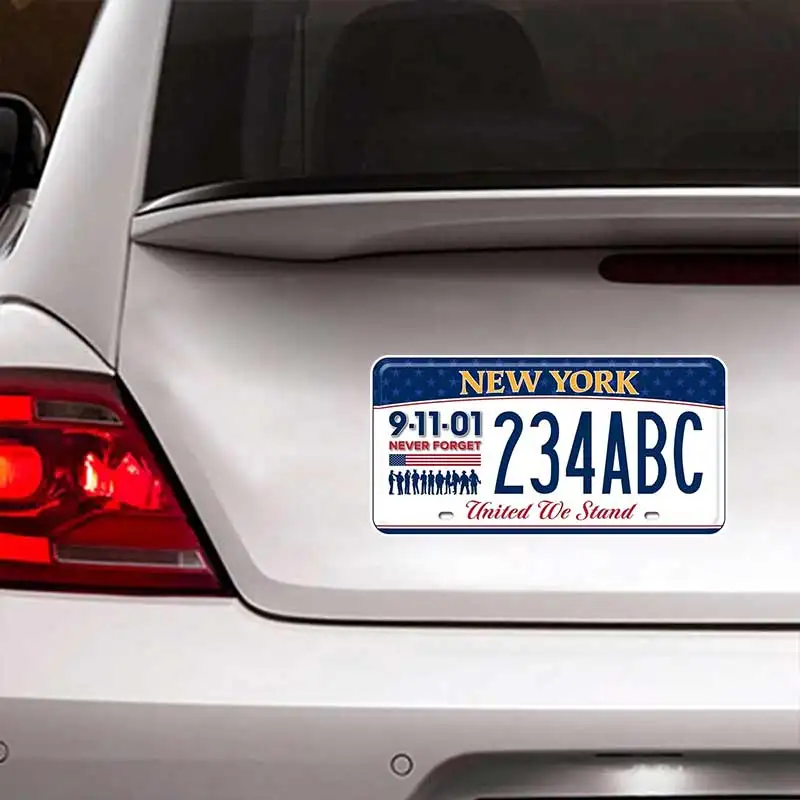 

Exterior Accessories Funny Car Sticker for New York 91101 License Plate RV VAN Car Bumper Trunk Waterproof Decals Y91