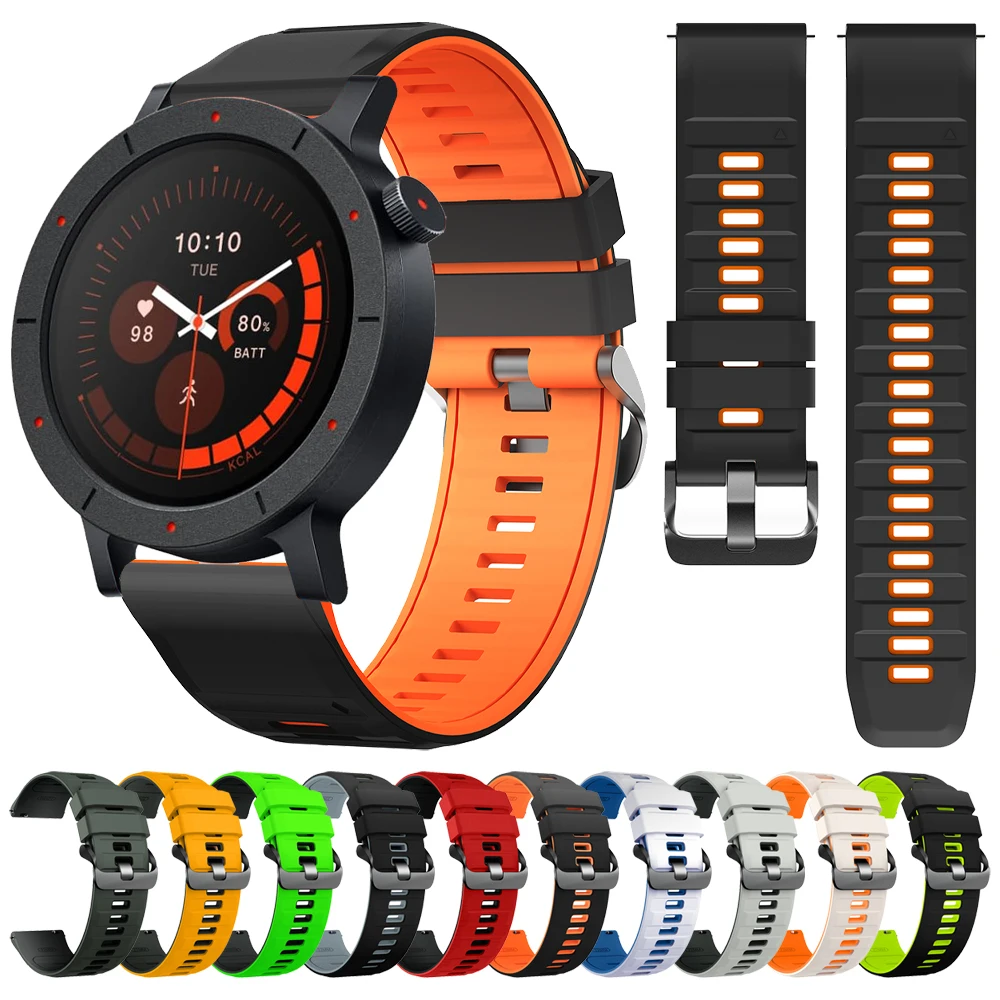22 mm Uhrenarmband für Nothing CMF Watch 3 Pro, zweifarbiges Silikonarmband für CMF Watch Pro 2, Ersatz-Armband