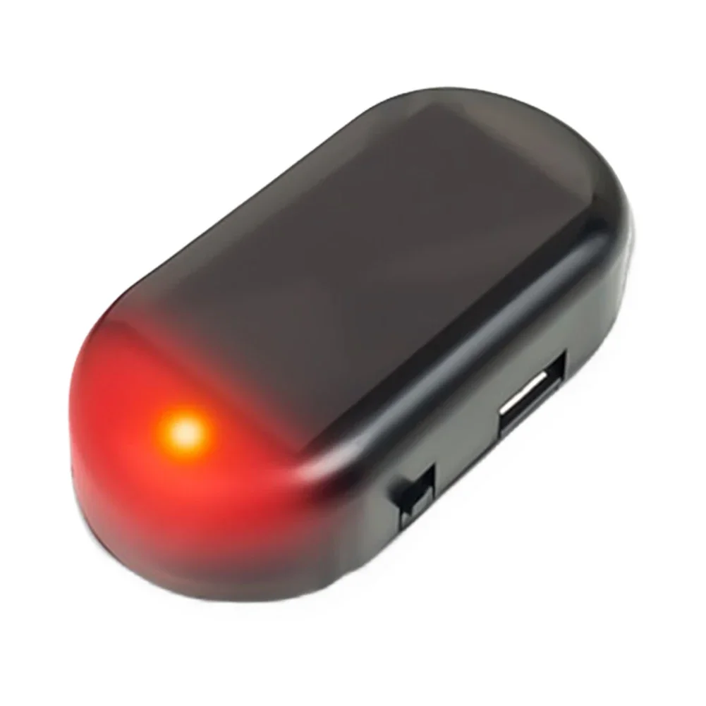 Solar Powered Car Fake Security Light Blue/Red Light Simulated Dummy Alarm Wireless Strobe Signal Alarm Anti-Theft Caution Lamp