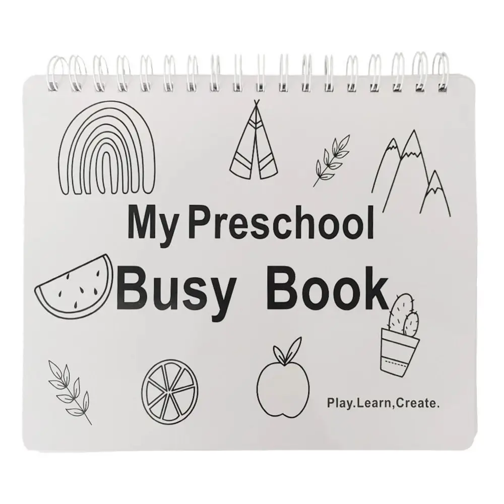 Repeated Pasting My Preschool Busy Book Puzzle Manual Learning Activities Toddler Interactive Sticker Cards Education Workbook