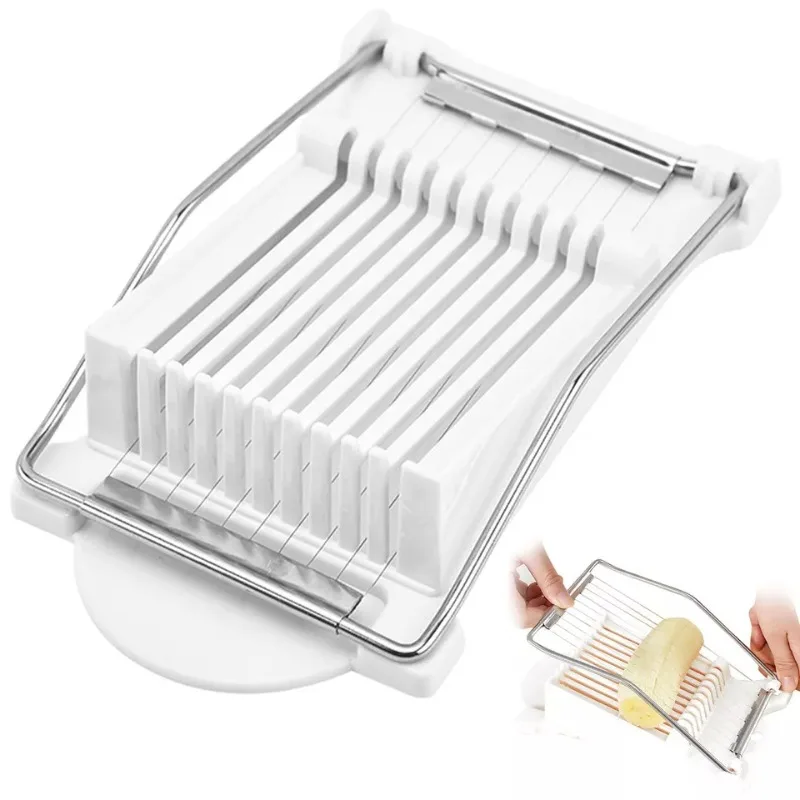 Stainless Steel Wire Luncheon Meat Slicer Multi-purpose Food Slicing Tool for Cheese Ham Fruits and Vegetables Kitchen Gadget