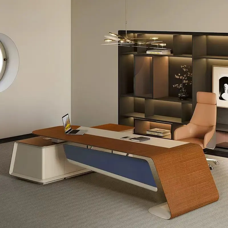 CEO desk,boss table,office Furniture,Desk Simple Modern Desk Single Manager Supervisor Industrial Style Light Luxury Office Desk