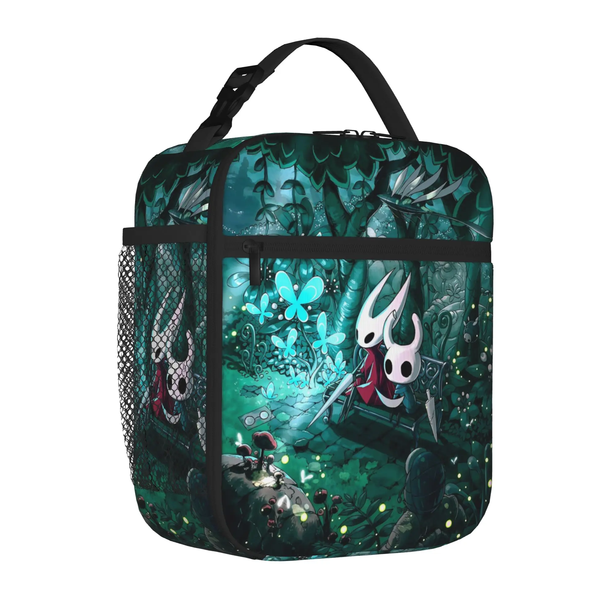 Hollow Knight Advanture Game Tote Insulated Lunch Bag Cartoon Cute Portable Food Bags Reusable Thermal Cooler Travel Large Size