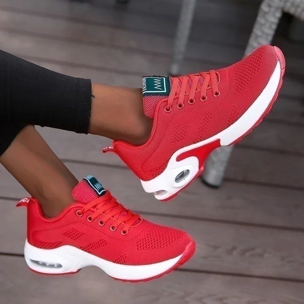 2023 New Sneakers Mulheres Calçados Esportivos Casuais Ao Ar Livre Flat Running Mesh Respirável Tenis Feminino Plataforma Shose Mulheres