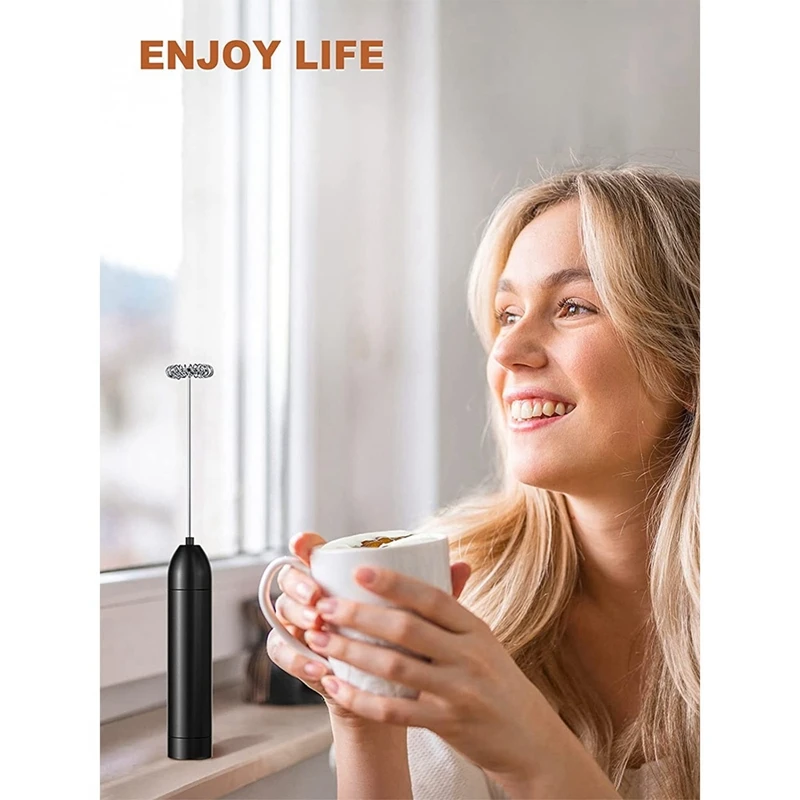 Espumador de leche eléctrico AD con Motor de alto rendimiento, Espumador de leche de aleación de aluminio para café con leche, capuchino y chocolate caliente