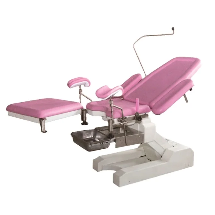 JQ-03B Stainless steel frame pink color childbirth bed electric obstetric and gynecology table