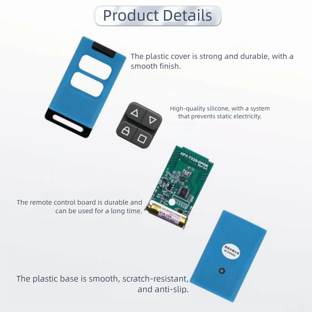 Plastic Copy Remote Control Four Button Wireless Door Opener Replication Quickly Copy The Signal 433MHz Remote Control