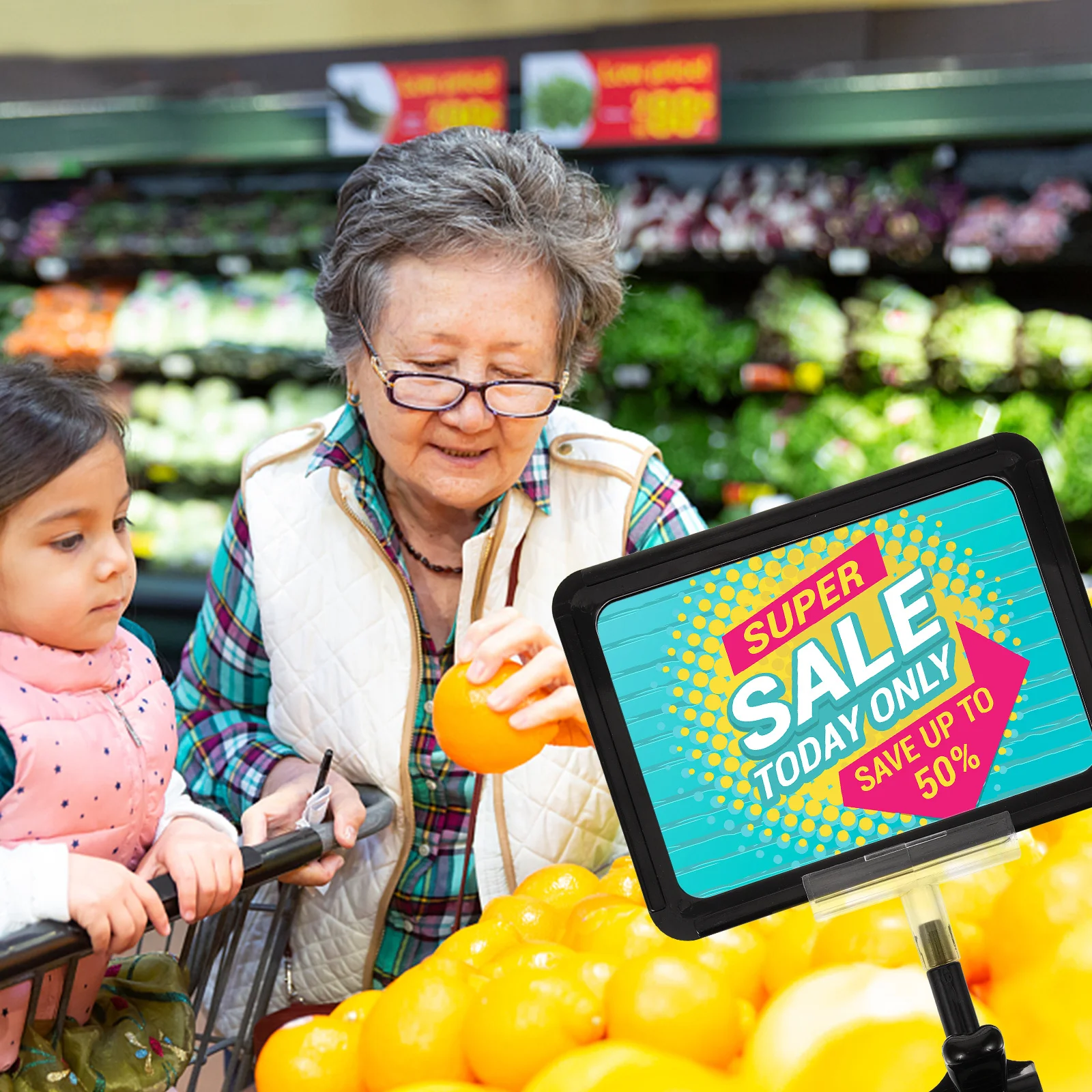 

Clip on Sign Holder Adjustable Plastic Price Tag Holder Clip for Supermarket Store Merchandise Display Retail Sign Clips