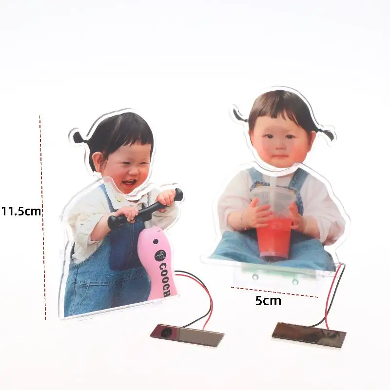 1 قطعة علامة الإعلان شريط لاصق تلقائيا الإبداعية موجة كهربائية هزة عرض حامل داعم