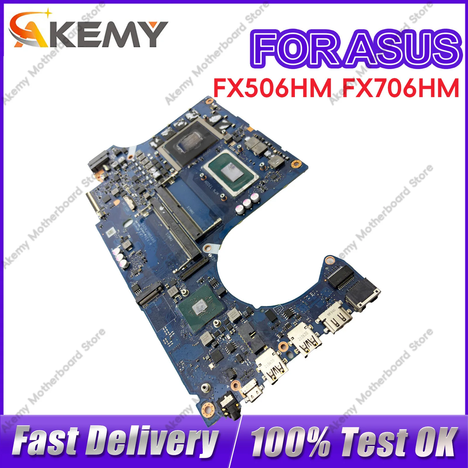 

DA0NJHMBAH0 FX506H Laptop Motherboard For ASUS TUF Gaming FX506HR FX506HM Mainboard W/ 11th Gen i5 i7 i9 100% tests OK fast ship