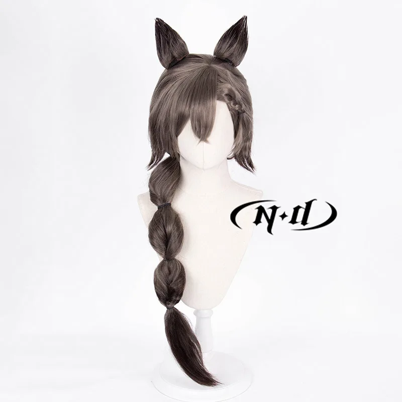 ND Game Arknights Cosplay Pruiken Boete Cosplay Lang Bruin Haar Pruiken Hittebestendige Synthetische voor Comic Con Coser Kostuum Partij