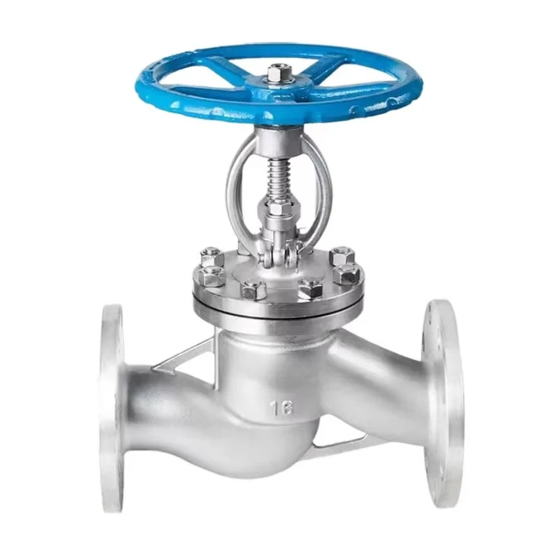 DN80 3 بوصة J41W-16P SS304 316L دليل ارتفاع البخار شفة من الفولاذ المقاوم للصدأ صمامات الكرة الأرضية صمام الاختيار الأفقي