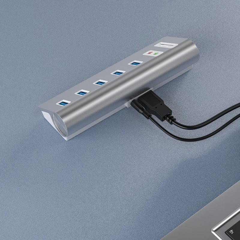 5 พอร์ต USB3.0 Hub Splitter Reader 5Gbps Dock Splitter สำหรับคอมพิวเตอร์ Disk