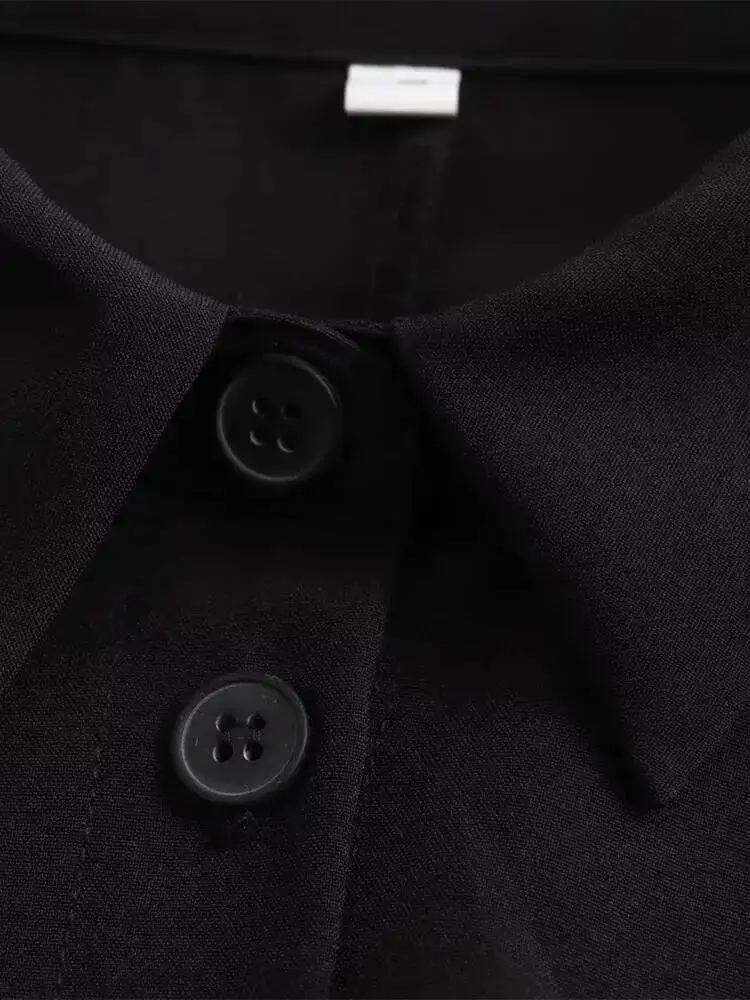 2025 Sunmer nuevo producto moda mujer Casual Polo cuello manga corta estilo camisa Mini vestido moda Sexy mujeres Tops M2W6