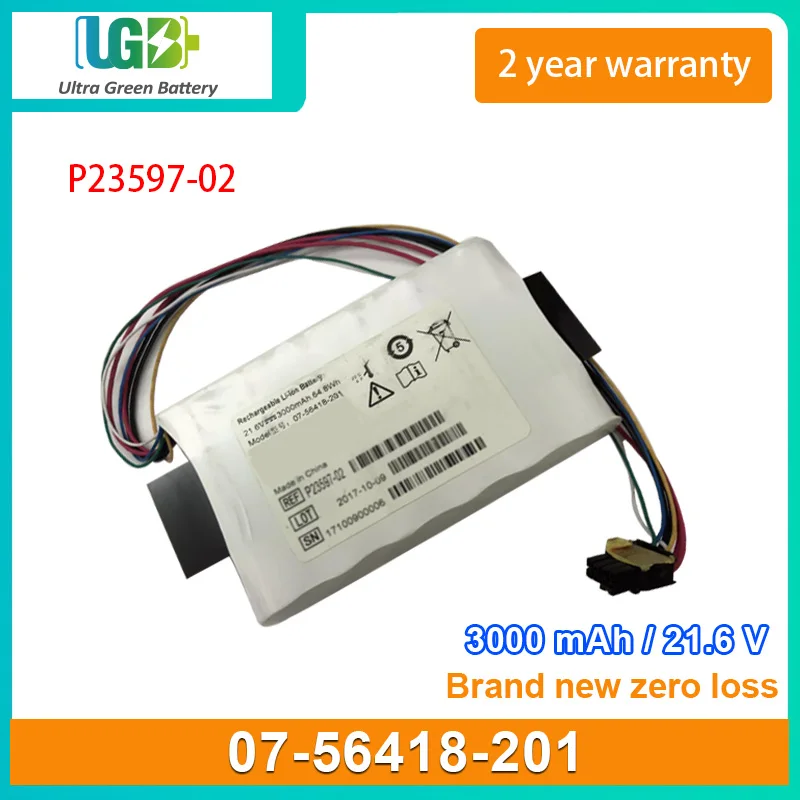 UGB New Battery For Sonosite REF P23597-02 07-56418-201 Medical battery 3000mAh 64.8Wh 21.6V