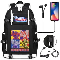 Transformers BumbleBee Mochila escolar Mochila Mochila Bolsas de viaje Mochilas grandes impermeables multifunción con carga USB