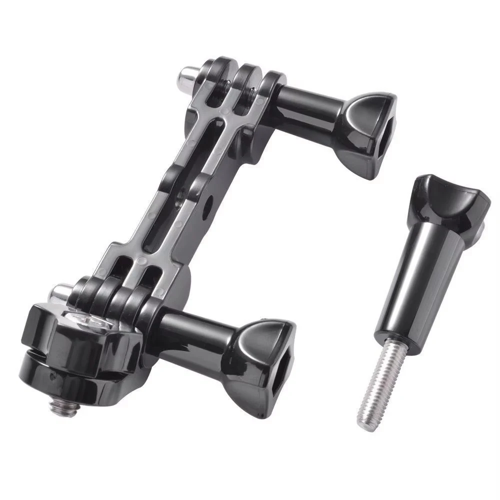 حامل مزدوج طويل مستقيم + محول مشترك DV صغير + 3 قطع براغي لكاميرا GoPro Hero 3/3+/4/5 Action OS834