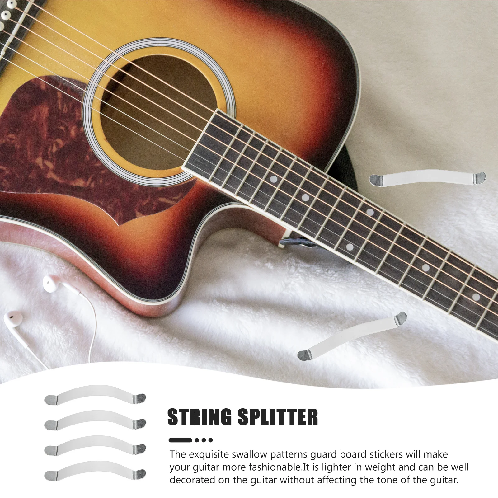 

4Pcs Guitar String Dividers Durable Metal Splitters for Repair Maintenance Luthier Tool Guitar Accessories String Spreaders