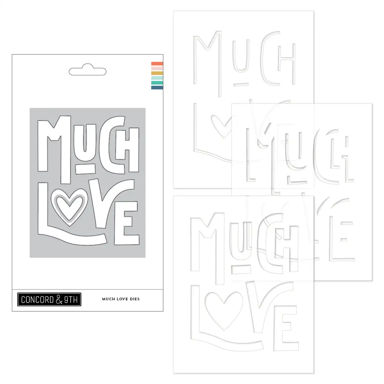 

New Much Love Metal Cutting Dies Stencil Set Scrapbook Knife Mould Craft Decoration Embossing DIY Greeting Card 2023 Arrivals